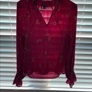 Vince Camuto Pink Floral Blouse